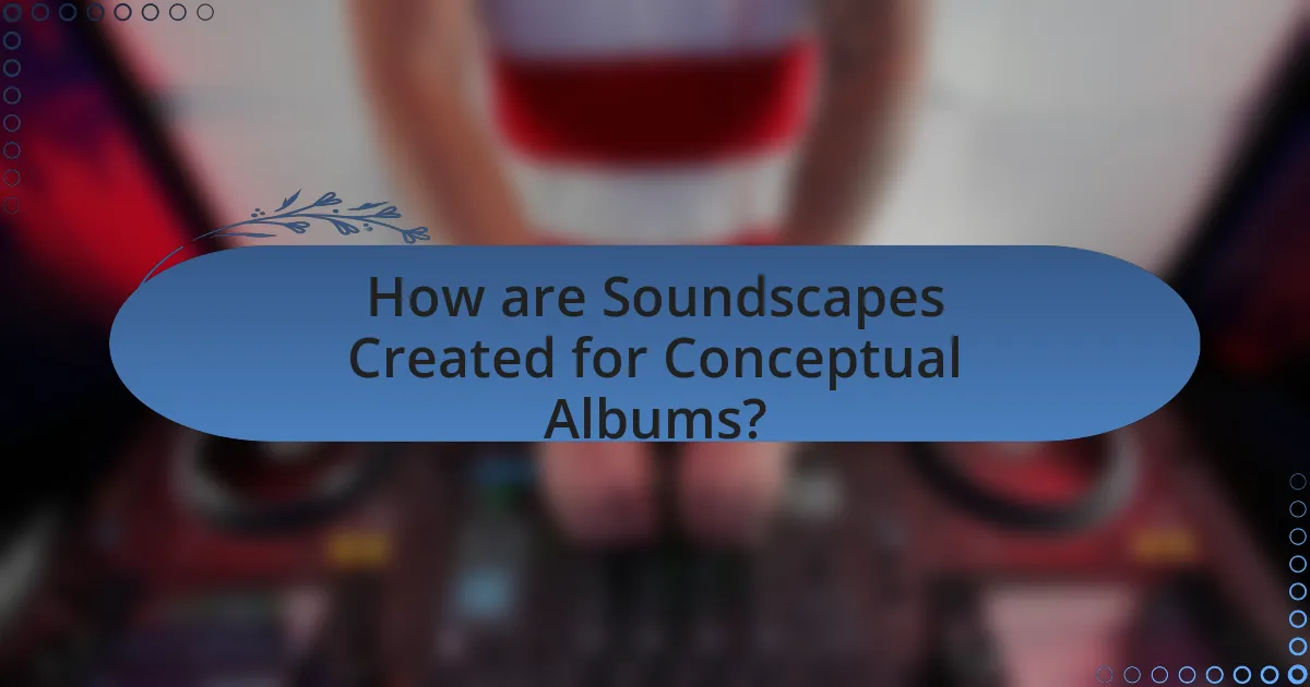 How are Soundscapes Created for Conceptual Albums?