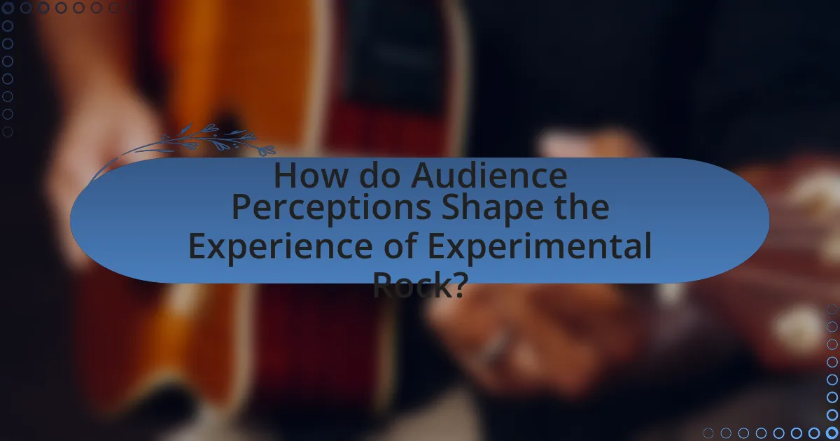How do Audience Perceptions Shape the Experience of Experimental Rock?