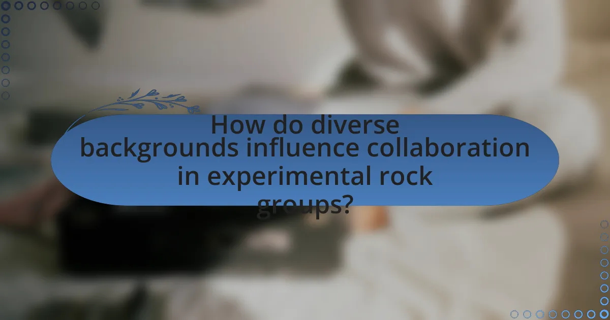 How do diverse backgrounds influence collaboration in experimental rock groups?