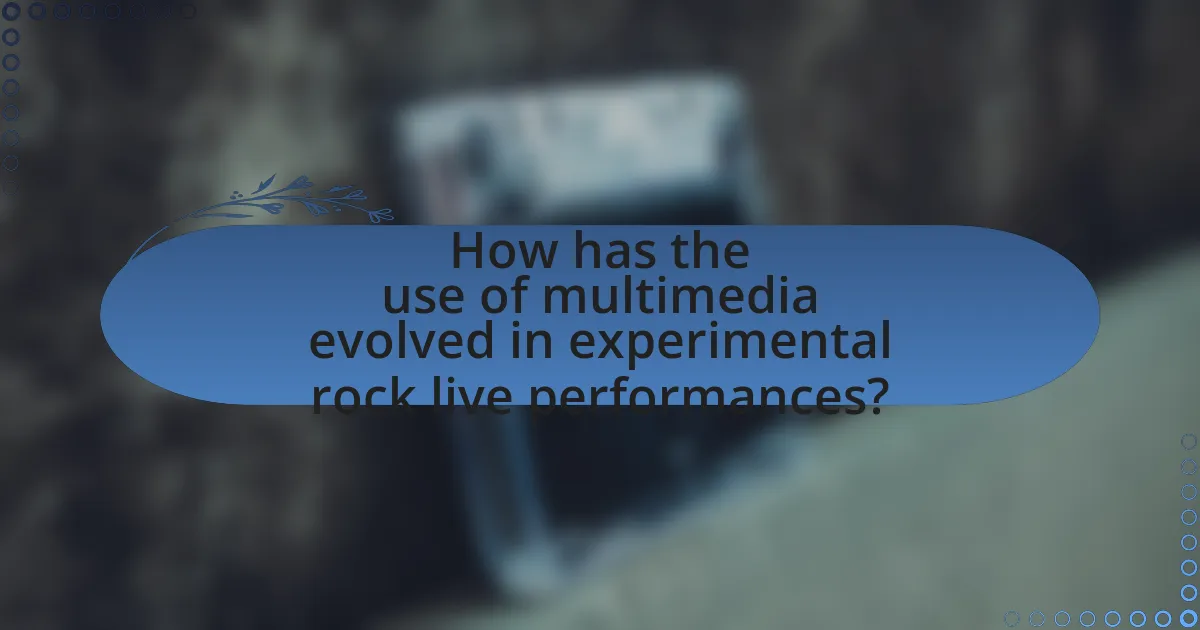 How has the use of multimedia evolved in experimental rock live performances?