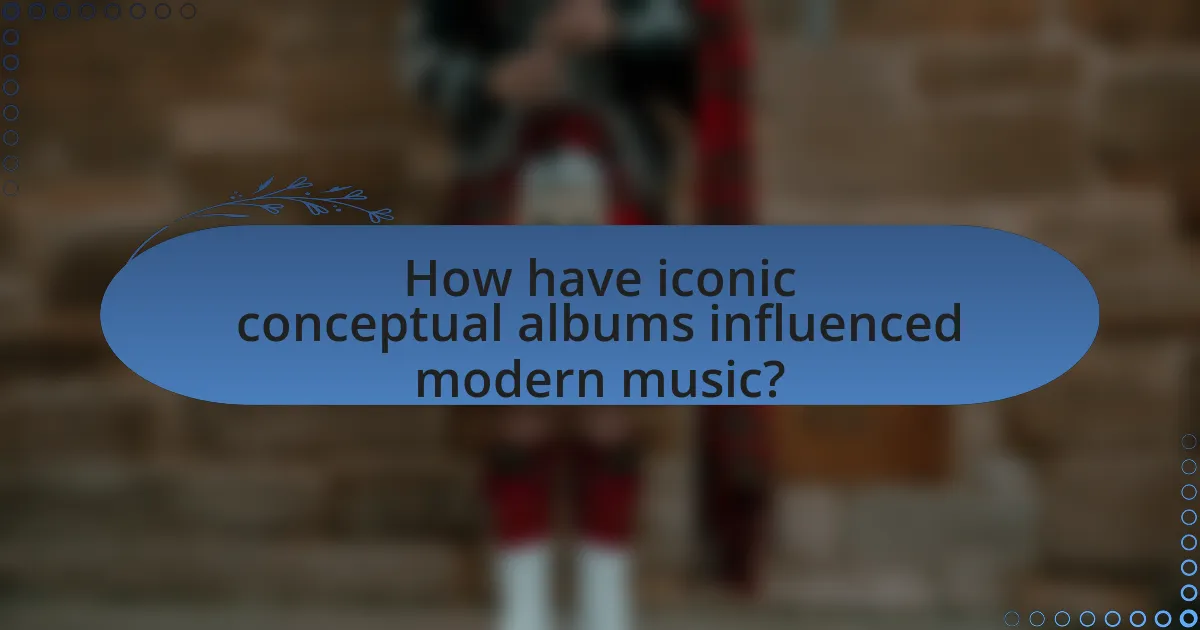 How have iconic conceptual albums influenced modern music?