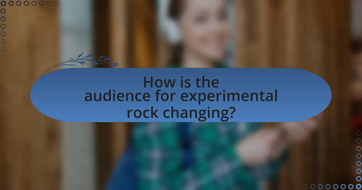How is the audience for experimental rock changing?
