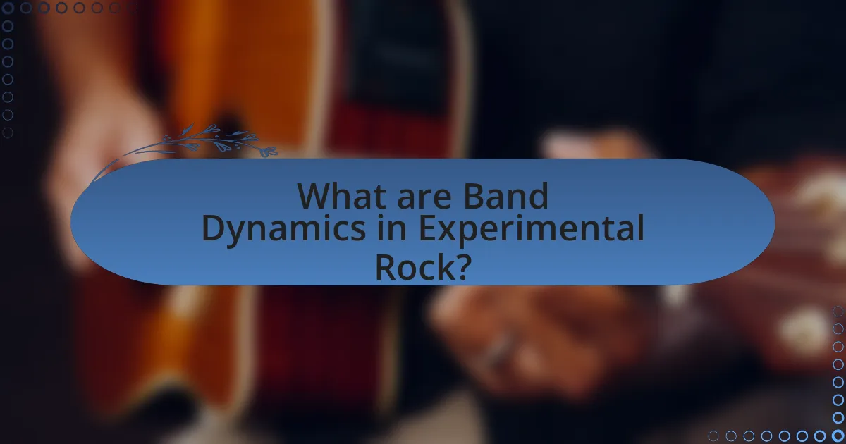 What are Band Dynamics in Experimental Rock?