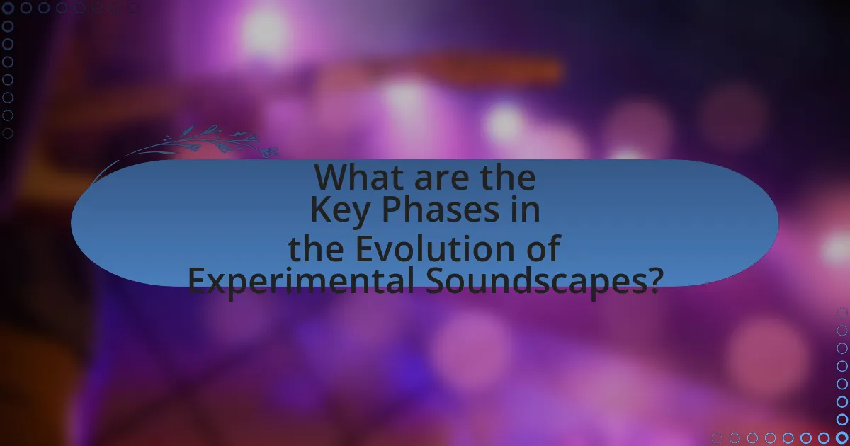 What are the Key Phases in the Evolution of Experimental Soundscapes?
