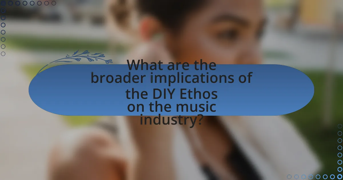 What are the broader implications of the DIY Ethos on the music industry?