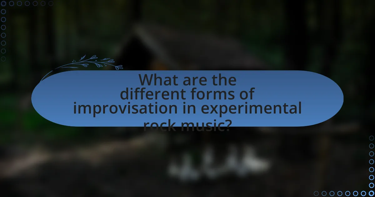 What are the different forms of improvisation in experimental rock music?