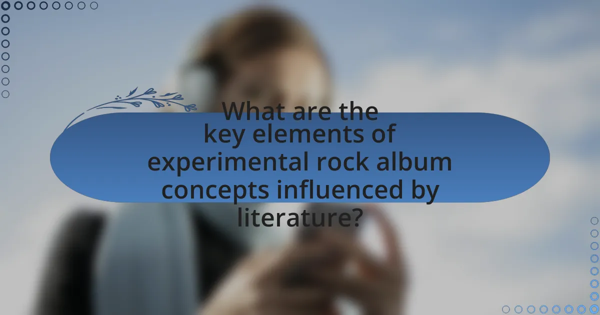 What are the key elements of experimental rock album concepts influenced by literature?