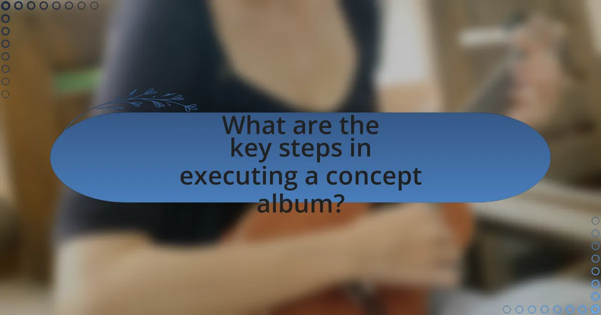 What are the key steps in executing a concept album?