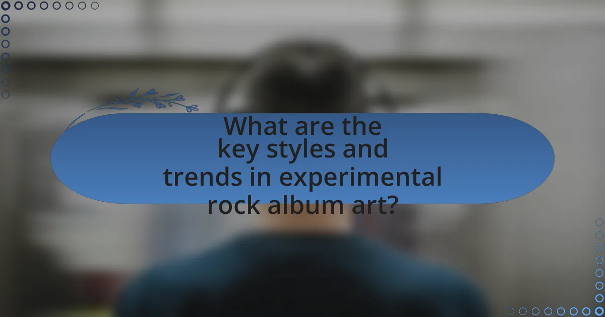 What are the key styles and trends in experimental rock album art?