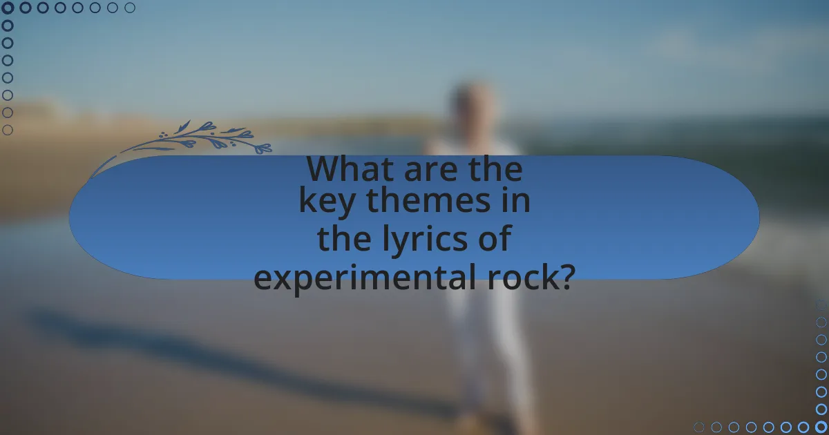 What are the key themes in the lyrics of experimental rock?
