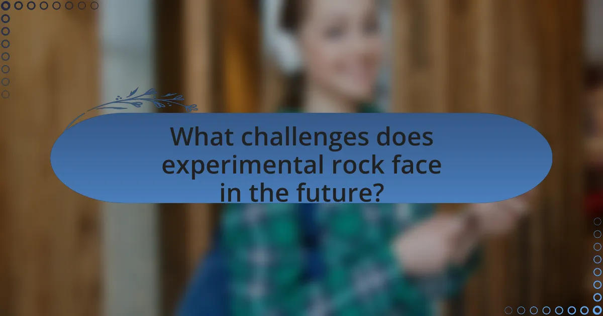 What challenges does experimental rock face in the future?