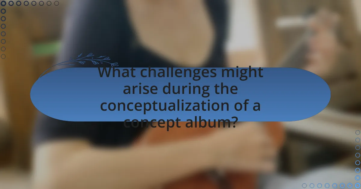 What challenges might arise during the conceptualization of a concept album?