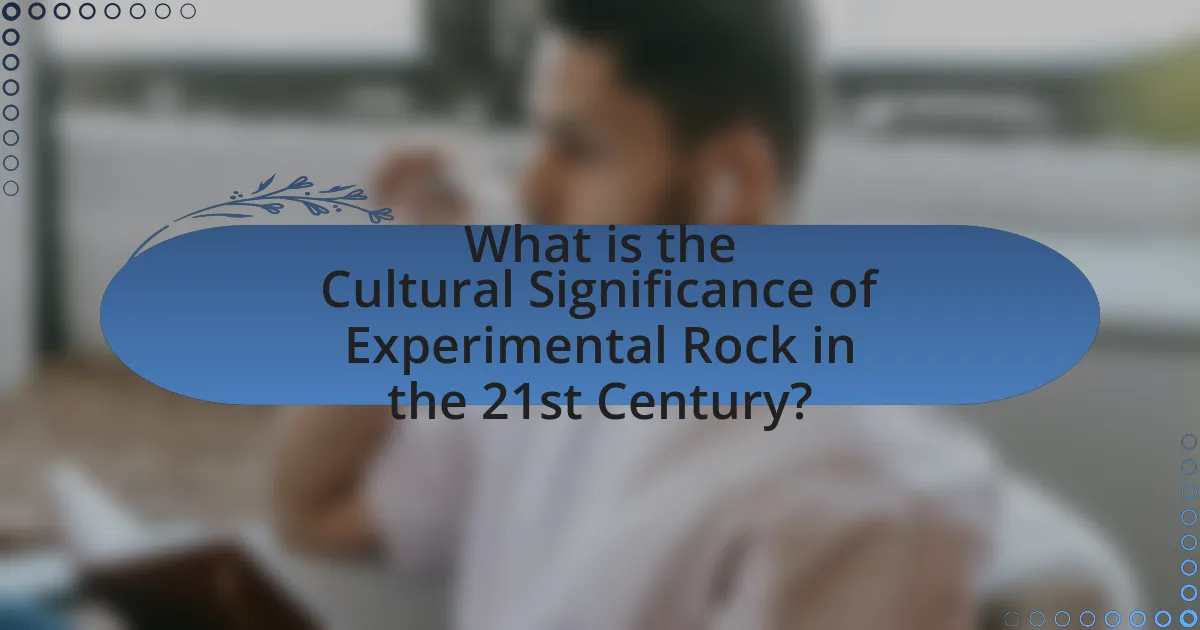 What is the Cultural Significance of Experimental Rock in the 21st Century?
