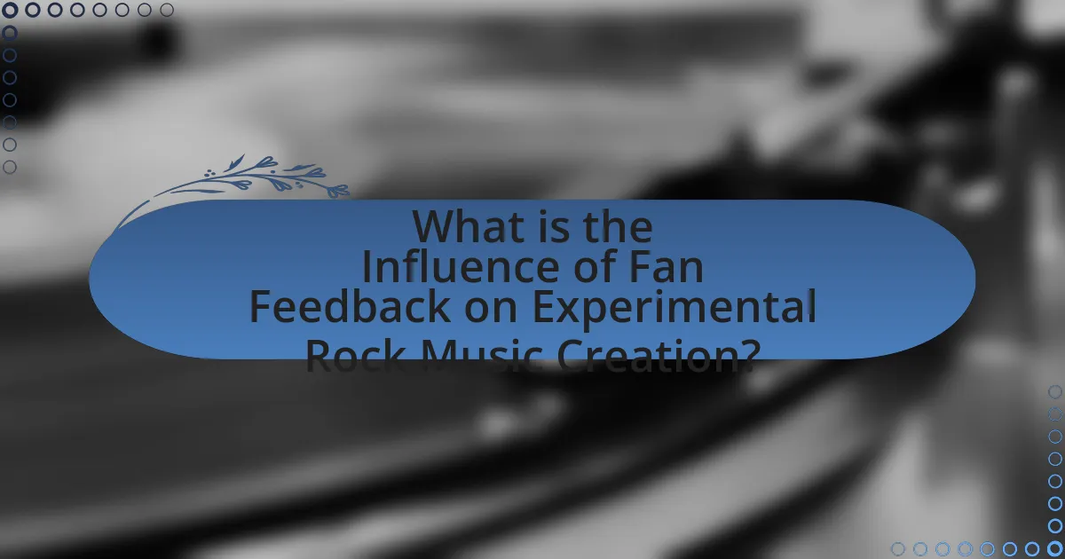 What is the Influence of Fan Feedback on Experimental Rock Music Creation?