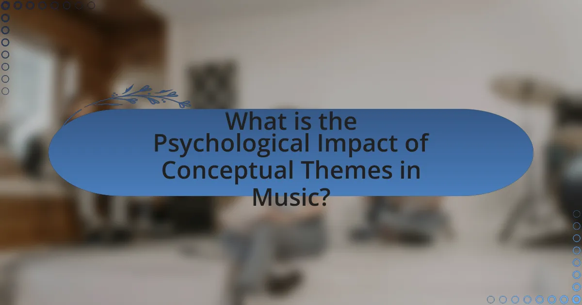 What is the Psychological Impact of Conceptual Themes in Music?