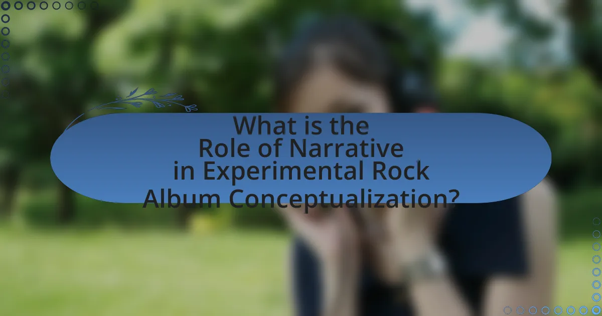 What is the Role of Narrative in Experimental Rock Album Conceptualization?