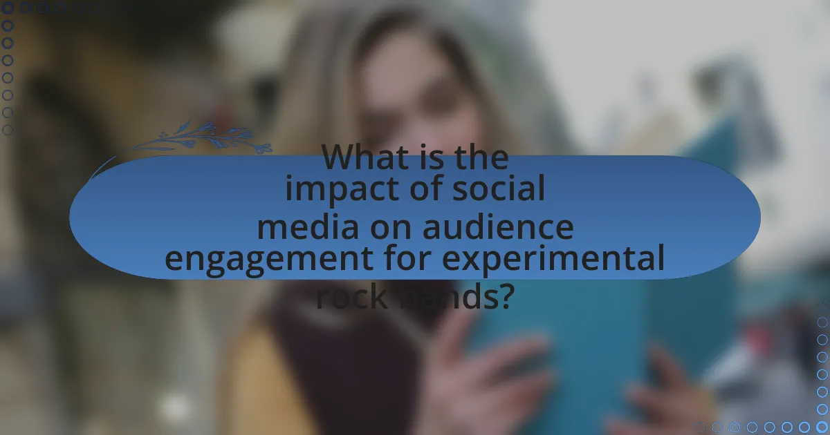 What is the impact of social media on audience engagement for experimental rock bands?