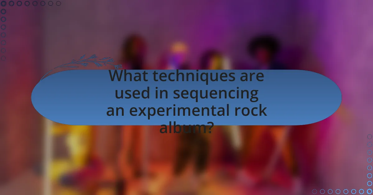 What techniques are used in sequencing an experimental rock album?
